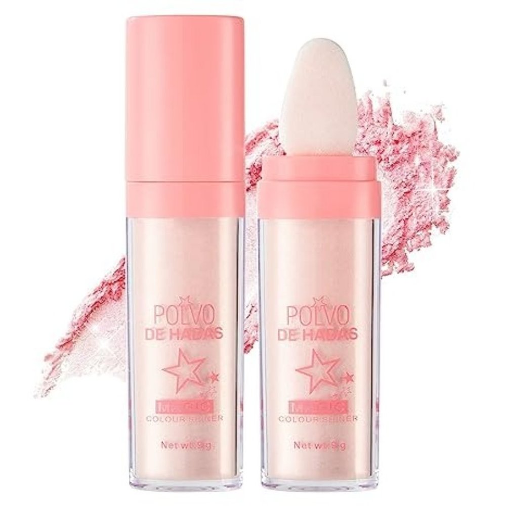 Handaiyan Highlighter Makeup Stick, Polvo De adas Body Glitter Highlighter Fairy